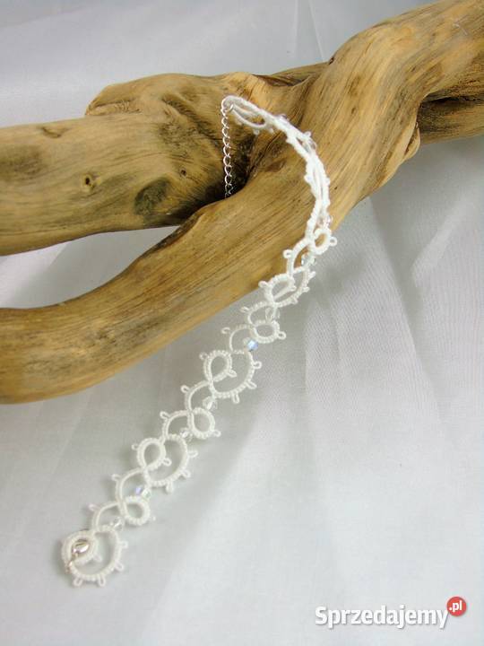 Bransoletka koronkowa Pozostałe Wiśniowa