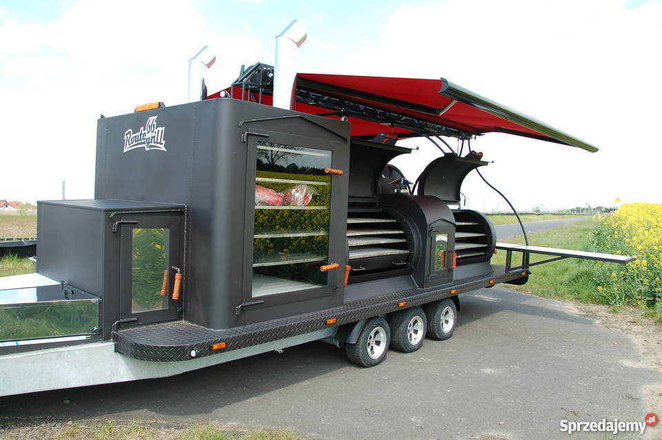 Mobilny grill Grill na przyczepie BBQWędzarniai gastronomiczne Golęczewo sprzedam