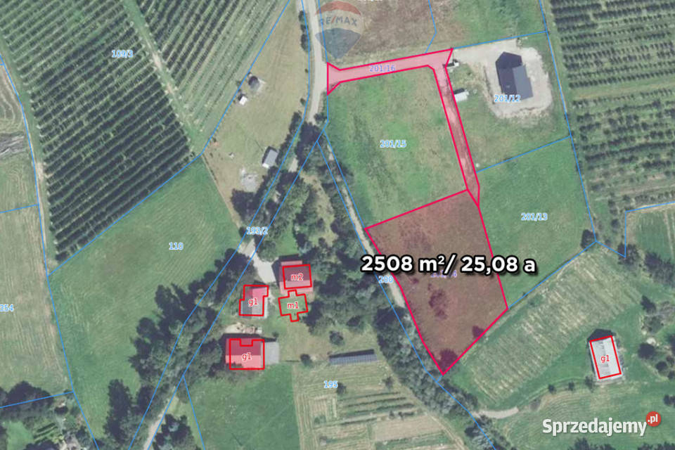 Działka 25a Komorniki Raciechowice małopolska 52m