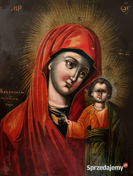 Ikona Matka Boża Kazańska XIX wiek 0091 mazowieckie