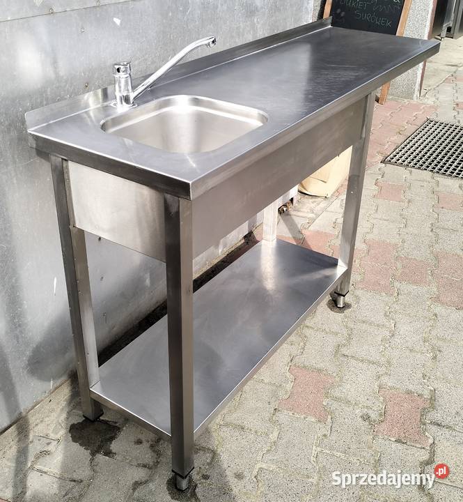 Zlew gastronomiczny 1komorowy z półką 1485x44x85 Słupia Kapitulna