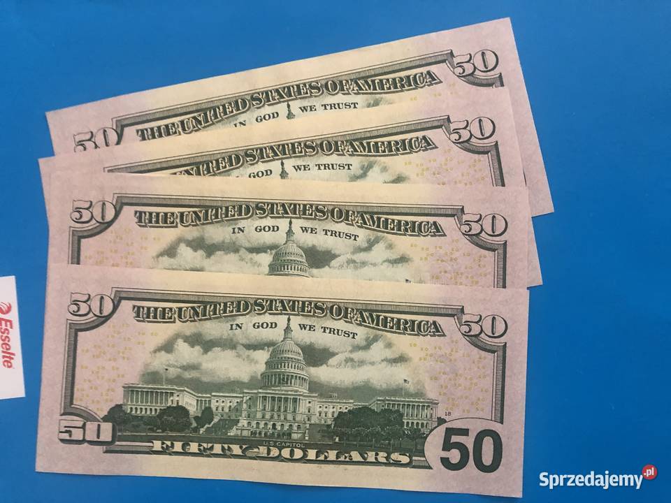 Banknoty 50 dollarowe rzadkie kolejne numery zachodniopomorskie Szczecin