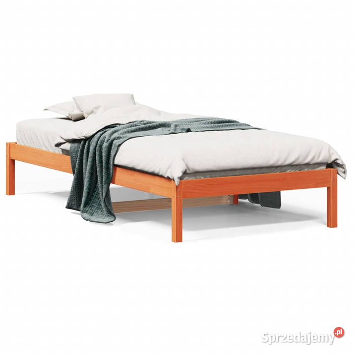 Łóżko dzienne bez materaca woskowy brąz sosnowe 97cm