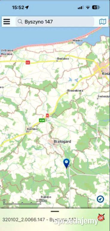 Działka budowlana nieopodal rzeki Byszyno sprzedam