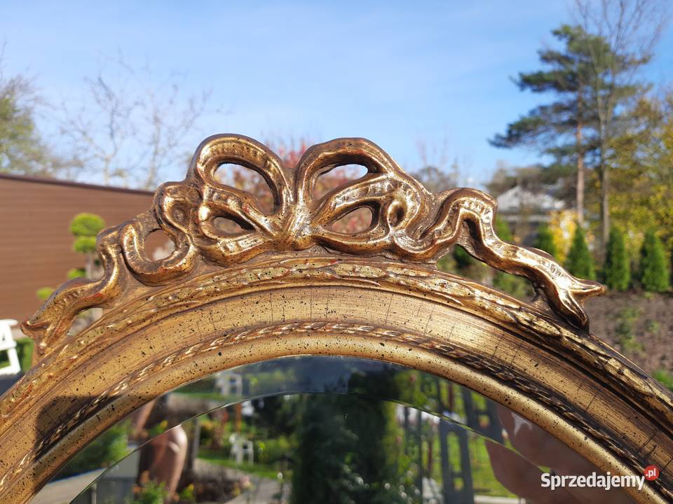 owalne lustro z kokardką Made in Belgium