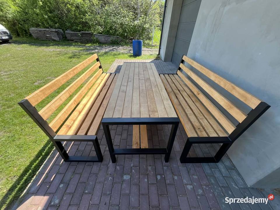 Zestaw ogrodowy drewniany loft stół ławki ławka Chełm