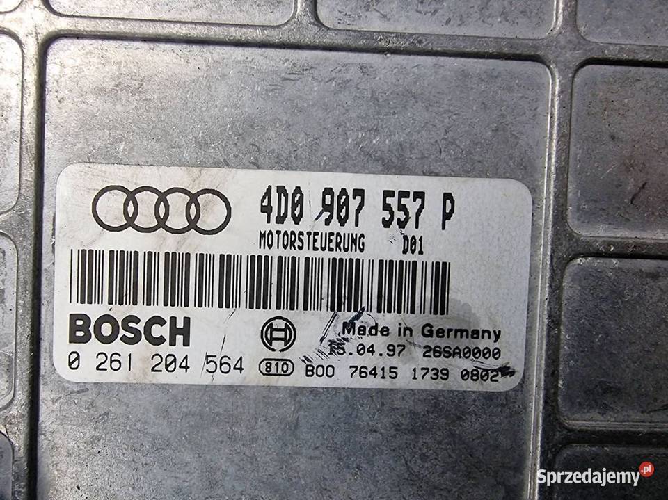 KOMPUTER SILNIKA ECU AUDI A8 D2 4D0907557P Lipno