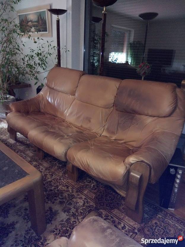 Skórzany komplet wypoczynkowy pomorskie Kobylnica