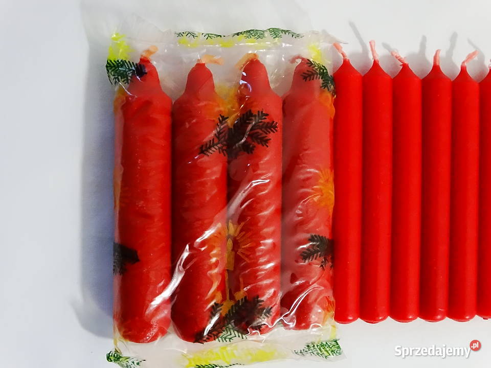 Zestaw czerwonych świec dekoracyjne nowe 31 Biłgoraj