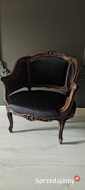 Stylowy frańcuski fotel berżera ludwik