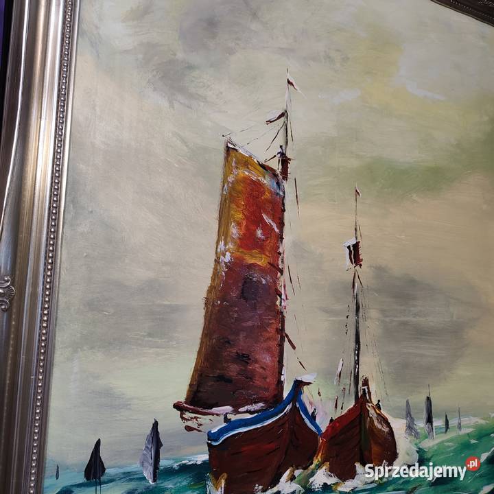 Duży obraz olejny marynistyka
