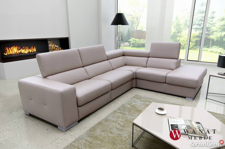 Skórzany Nowoczesny Narożnik Tkaniny Meble Wanat Gliwice
