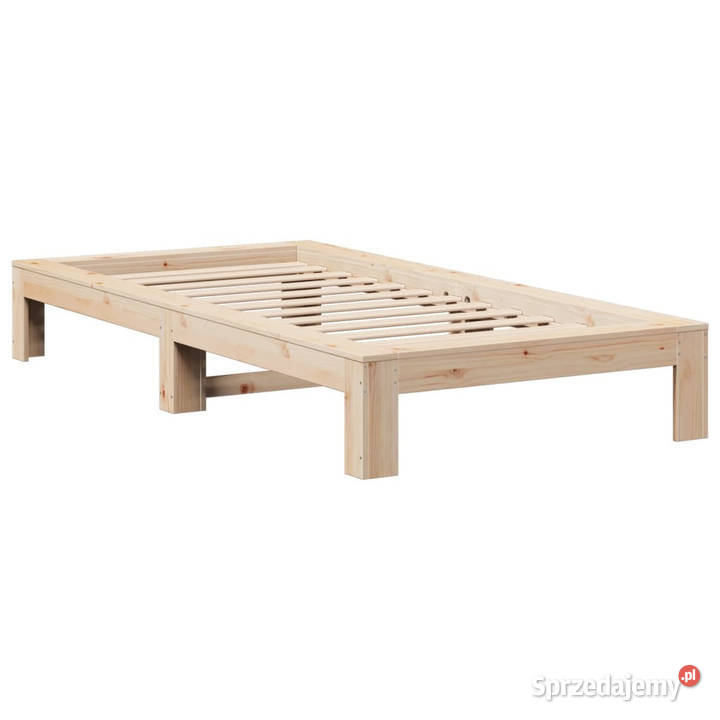 Rama łóżka bez materaca lite drewno sosnowe 111cm Warszawa