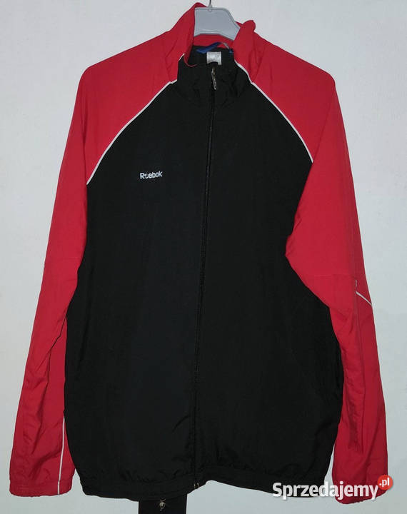 Kurtka męska Reebok Czarno czerwona logo siatka Legnica