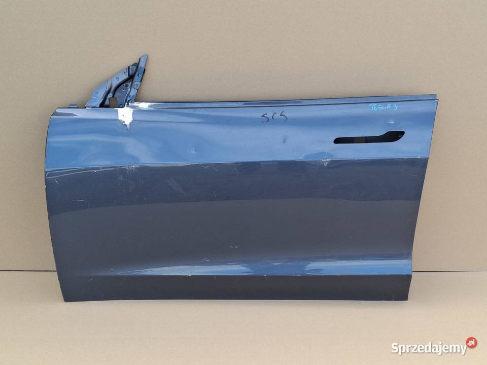 TESLA 3 DRZWI LEWY PRZÓD LEWE PRZEDNIE Bieleń