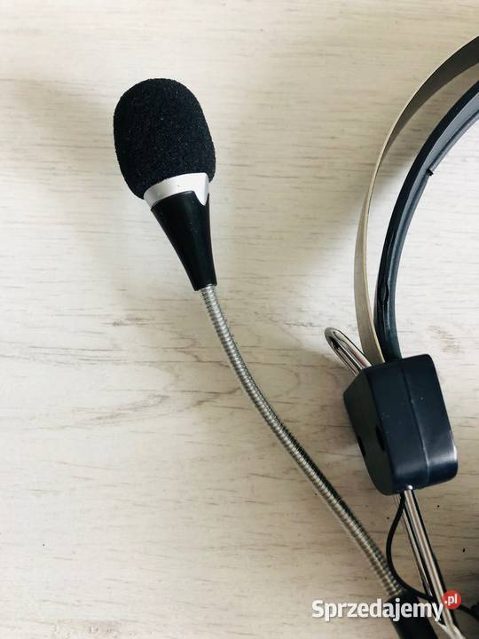 Czarne słuchawki z mikrofonem MANTA Łódź