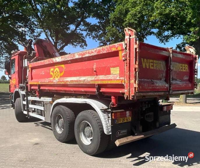 Mercedes 3 osiowa wywrotka 6x6 z dzwigiem Warszawa