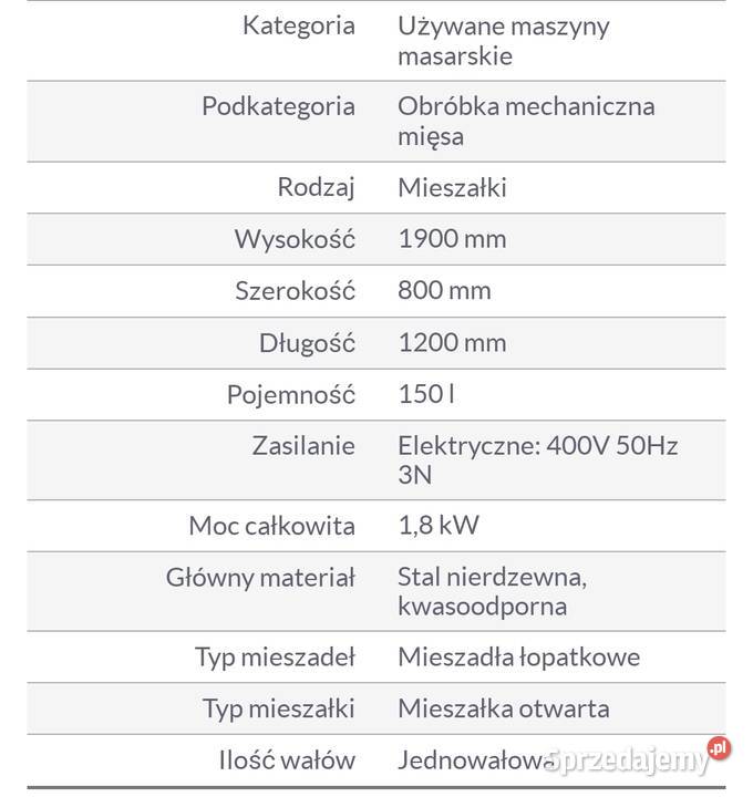 Mieszałka do miesa Dobieszowice sprzedam
