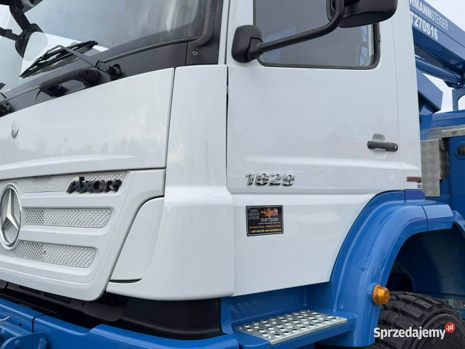 Mercedes AXOR 1829 4x4 Zwyżka RUTHMANN STEIGER pierwszy właściciel Widełki