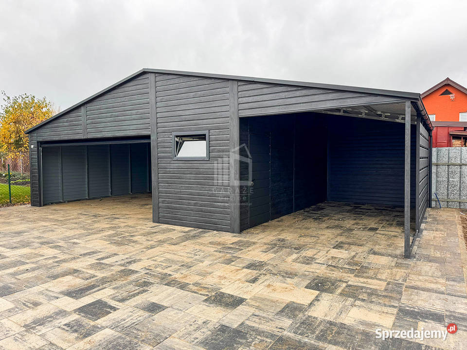 Garaż blaszany PREMIUM 8x6m wiata 3x6 Brama samodzielny pomorskie Chojnice