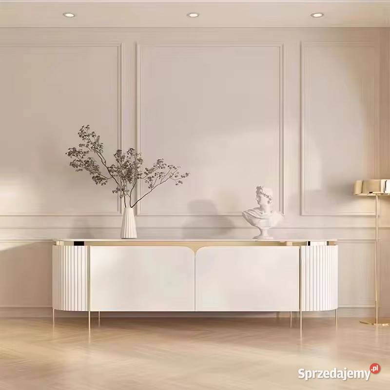 Komoda RTV złota kremowa Bueno Glamour Premium Szafki małopolskie Golkowice