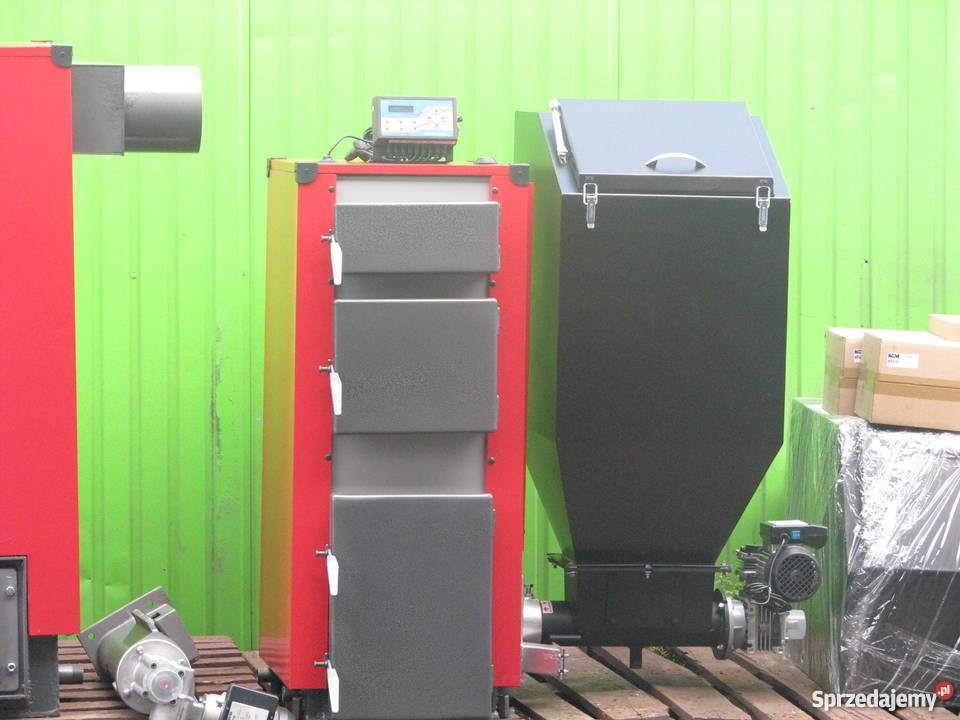 Kocioł kotły CO piec piece z podajnikiem 12 kW drewno warmińsko-mazurskie Węgorzewo