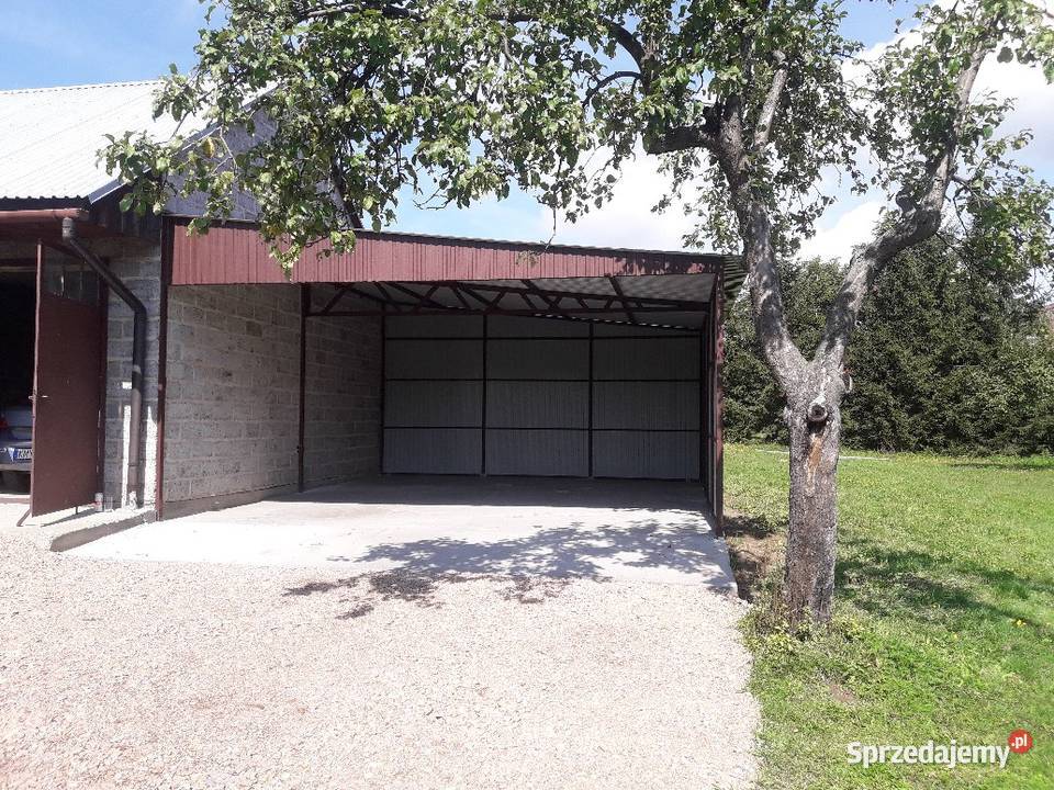 Biały GarażWiata Blaszana Magazyn Magazyn Hala wielkopolskie Kalisz