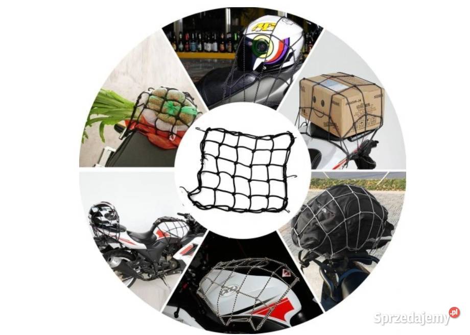 SIATKA BAGAŻOWA 40 NA MOTOCYKL SKUTER CZARNA Sosnowiec