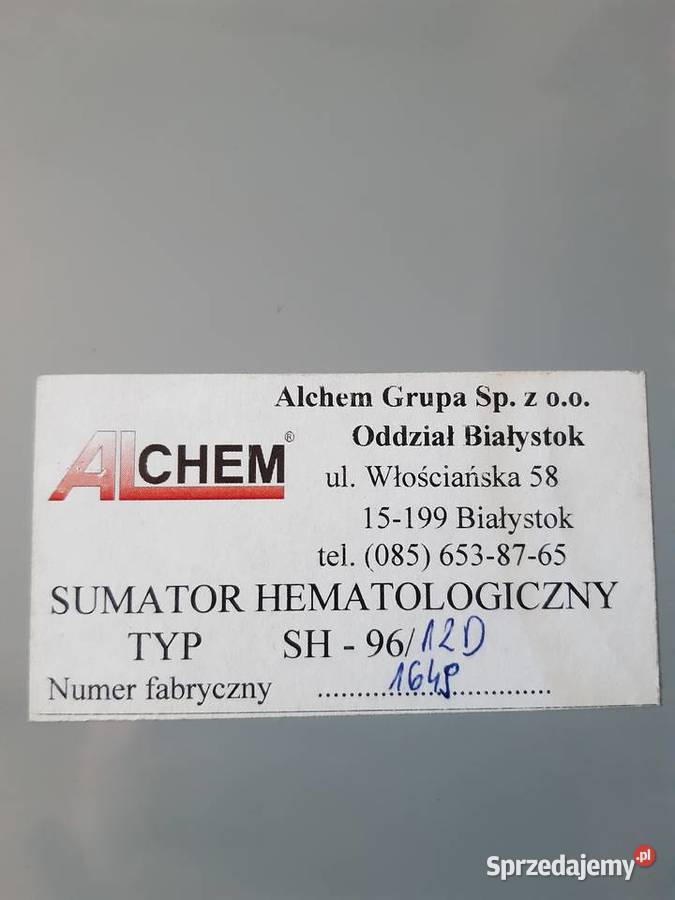 Sumator Hematologiczny SH9612D Pozostałe Serock