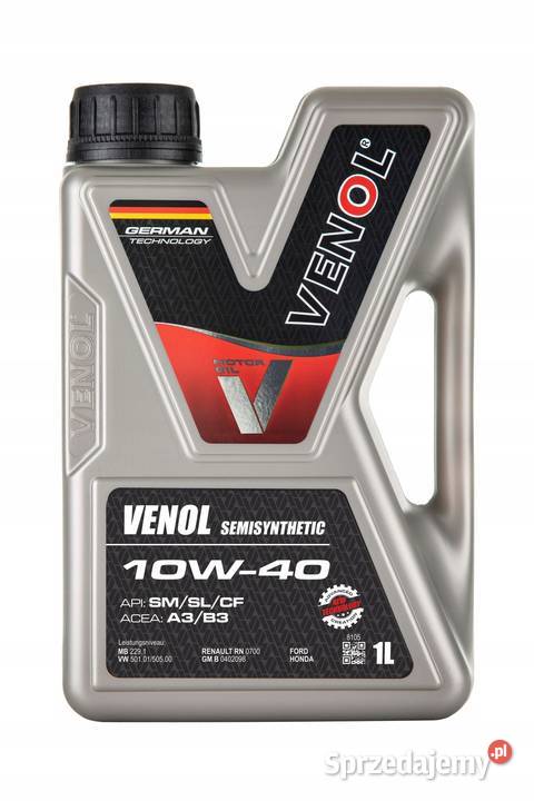 Olej VENOL SEMISYNTHETIC SL CF 10W40 1L Sieradz sprzedam