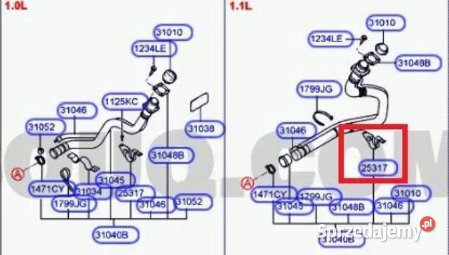 UCHWYT MOCOWANIE SZYJKI WLEWU HYUNDAI SANTRO
