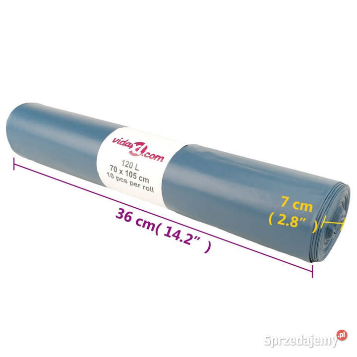 Worki na śmieci 100 niebieskie 120 L WM155346 sprzedam