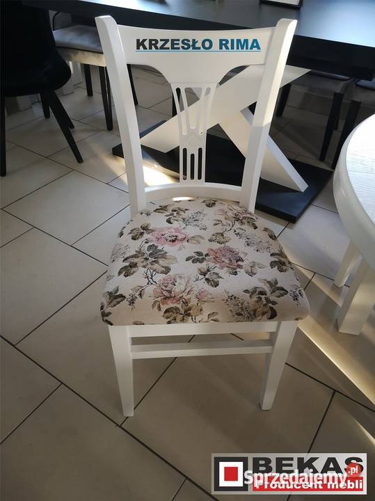 Stylowy Komplet Stół Okrągy 4 Krzesła Italia