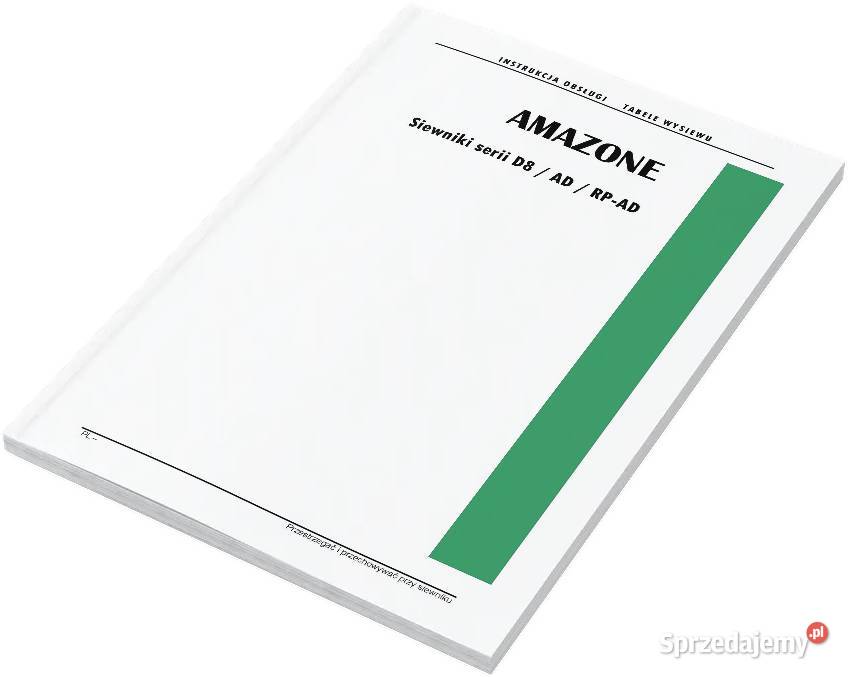Amazone D8 tabele wysiewu Instrukcja obsługi Szamotuły