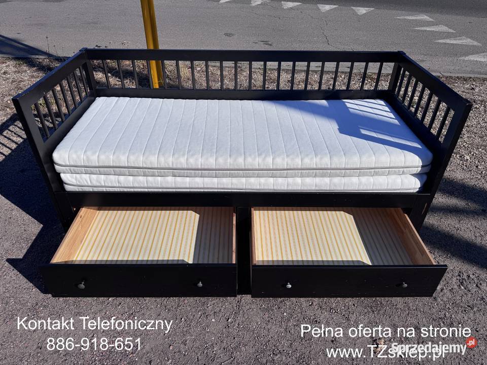 Łóżko leżanka IKEA HEMNES Lite drzewo 2 materace Rybnik