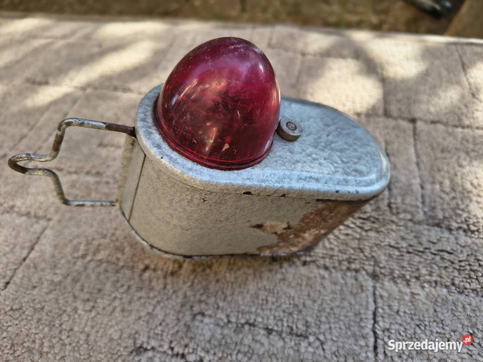 Zabytkowa lampka wozu konnego PRL Vintage Sieradz