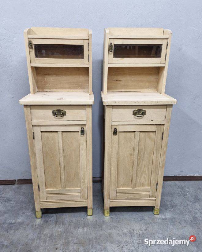 Bukowe szafki nocne z nadstawką AntykiMarki mazowieckie Marki