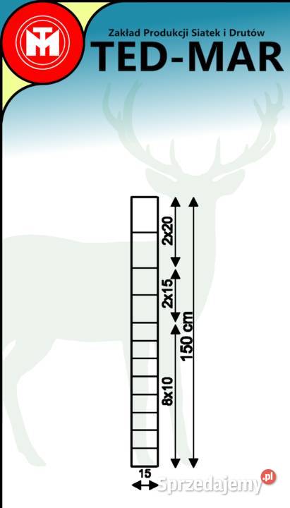 Siatka leśna 50mb różne wysokości lubelskie Biłgoraj