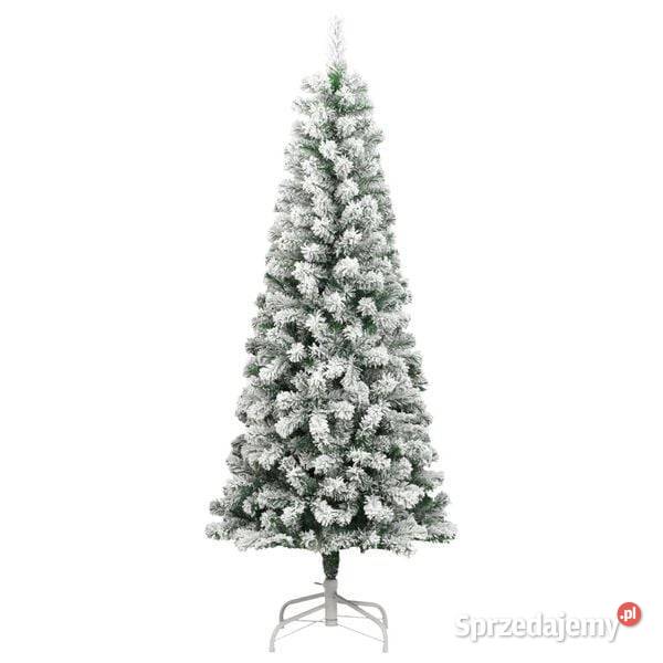 vidaXL Sztuczna choinka zawiasowa ośnieżona 240