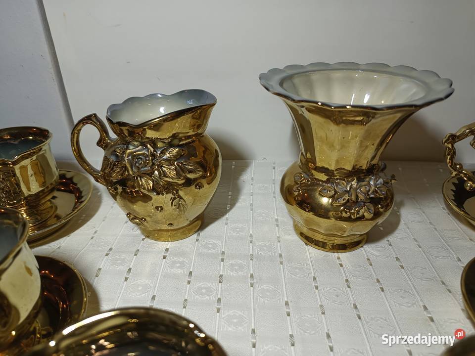 Zestaw do kawy pozłacany Warszawa