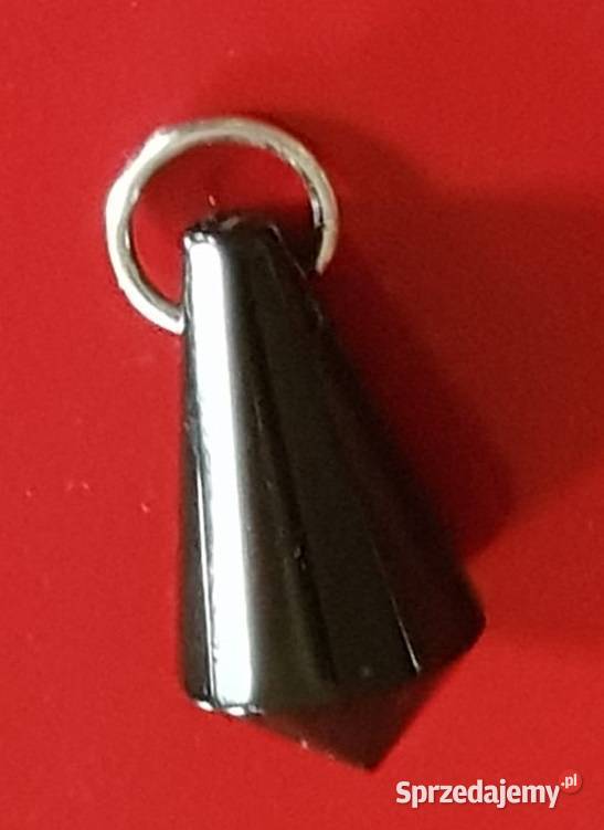 czarny wisiorek stożkowy zawieszka przywieszka Kielce