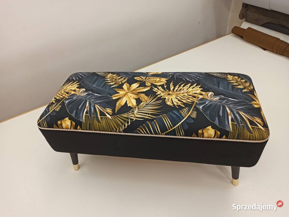 Pufa monstera wysokie nogi siedzisko Radom Dom i Ogród