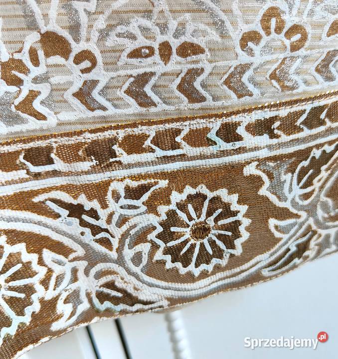 Indyjski komplet L 40 beżowy złoty malowany żółty/złoty zachodniopomorskie Szczecin