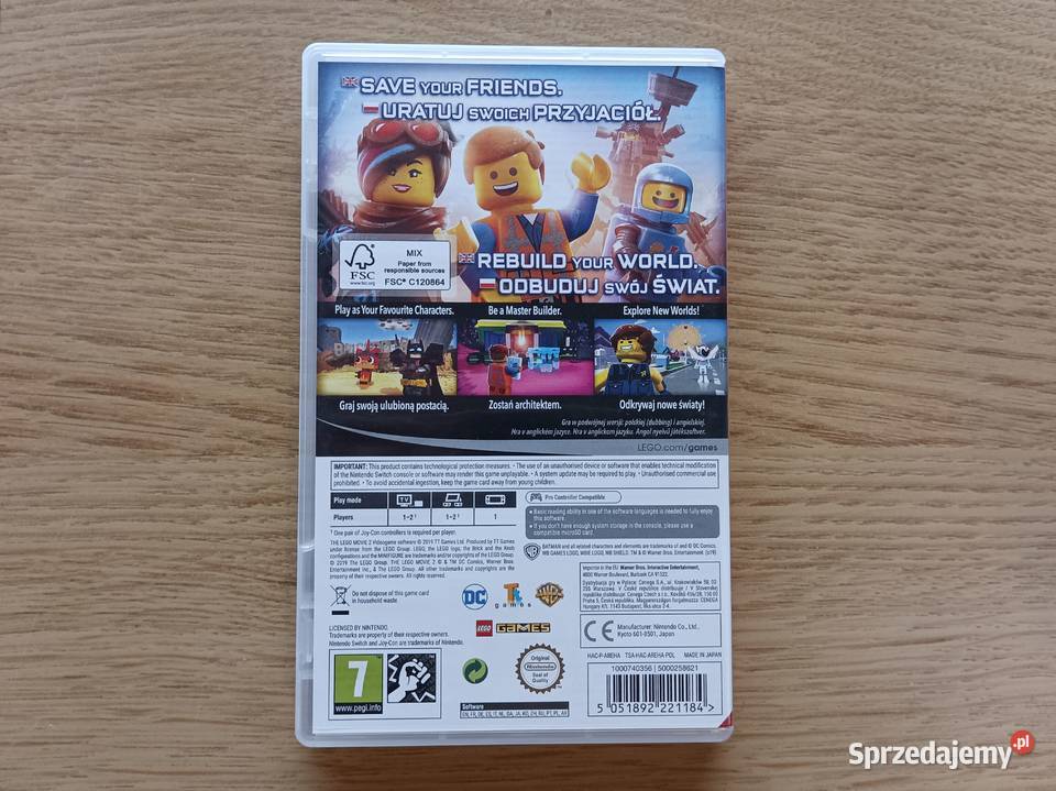 Lego Movie 2 Lego Przygoda 2 na Nintendo Switch Gdańsk