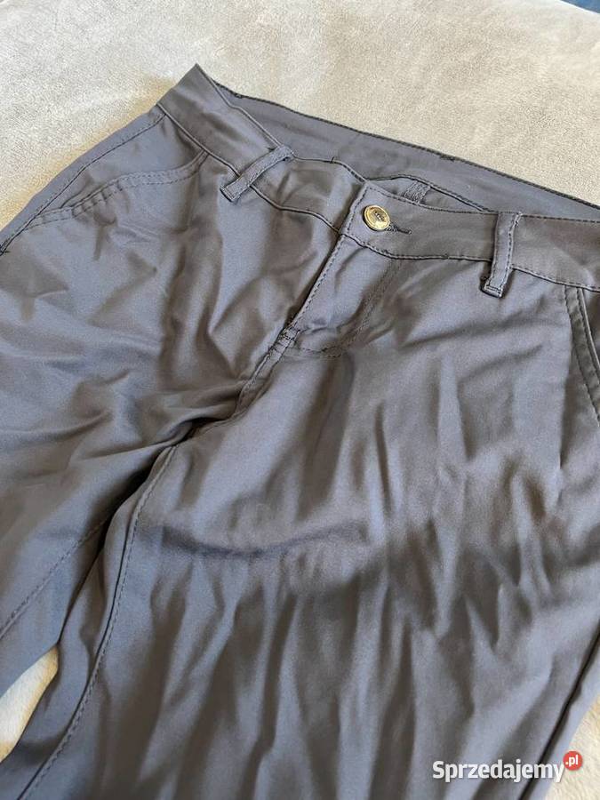 Spodnie rurki szare grafitowe Jasło