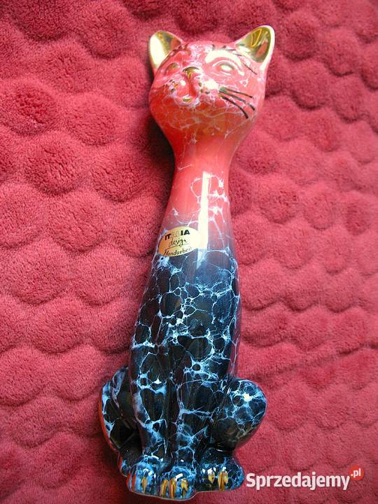 Kot z porcelany Figurka Italia 25 x 10 mazowieckie sprzedam