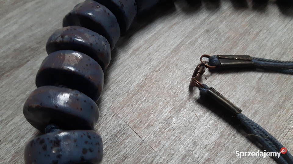 Naszyjnik ceramiczny ręcznie wykonany Naszyjniki Otwock sprzedam