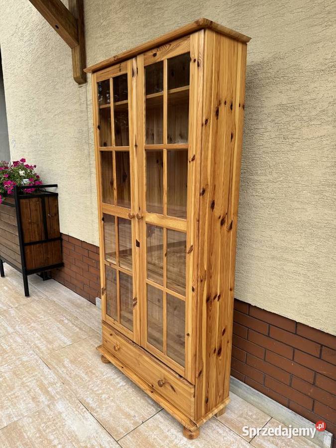 Witryna drewniana sosnowa 2 drzwiowa kredens Kredensy i witryny mazowieckie Garwolin