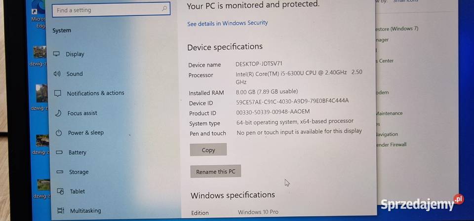 Laptop Komputer DELL latitude E7470 i5 8GB RAM Tarnów