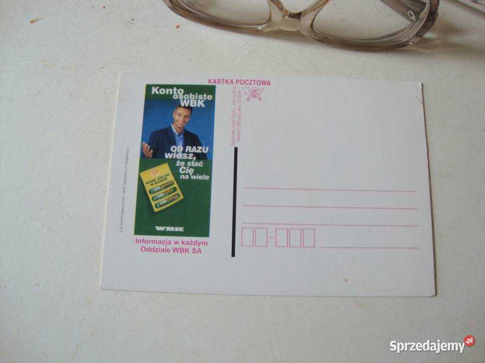 Kartka pocztowa; Konto osobiste WBK;  nr 25/2000